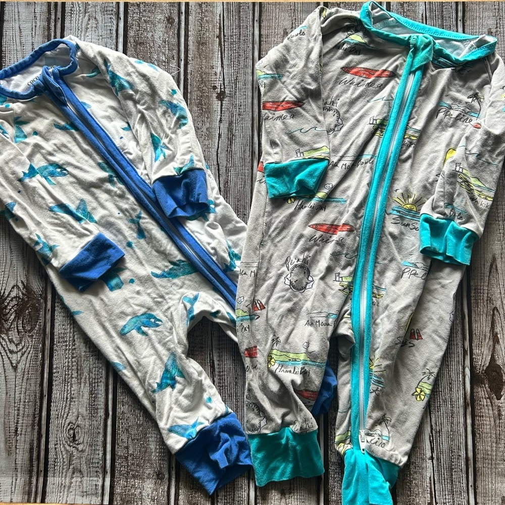 Coco Moon 0-3 month zippered onesies